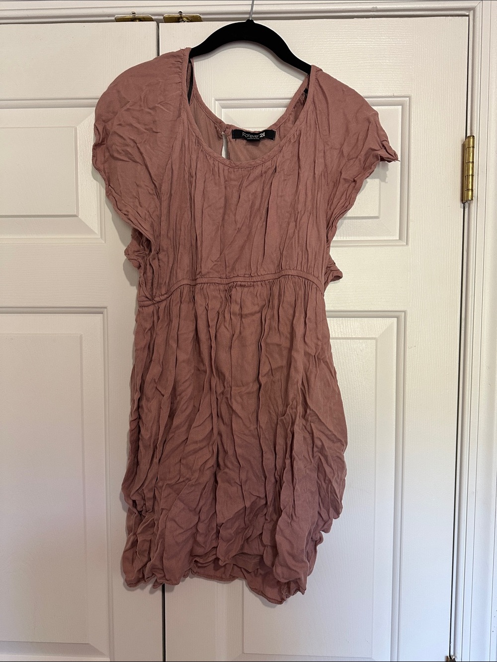 Forever 21 Mauve Rose Short Sleeve Mini Dress